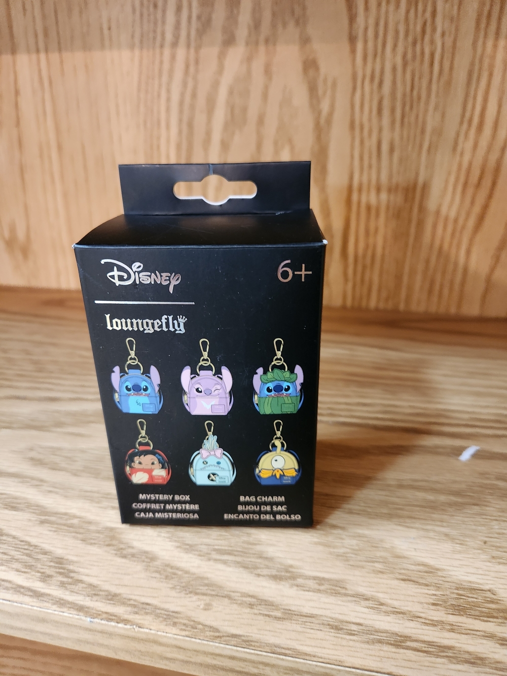 Loungefly Disney Stitch Mystery Box Bag Charm Display Box - Black